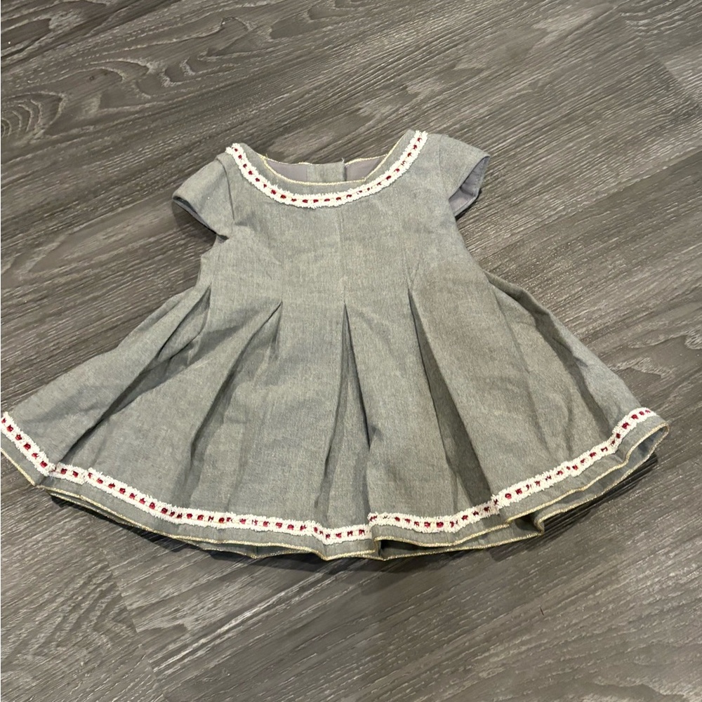 Tahari Toddler Girl Pleated Holiday Dress, 6-9 months